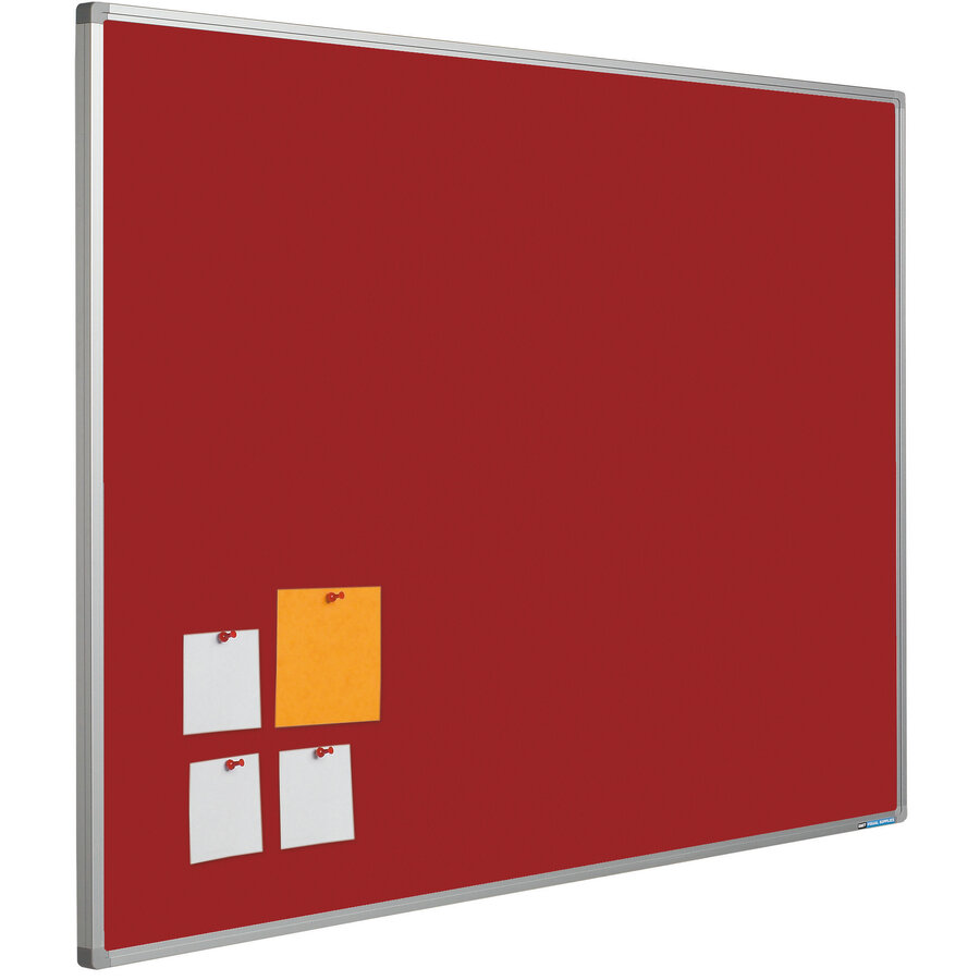 Prikbord Bulletin: rood-2214 met 16 mm. Softline profiel. Incl. montage set.-2