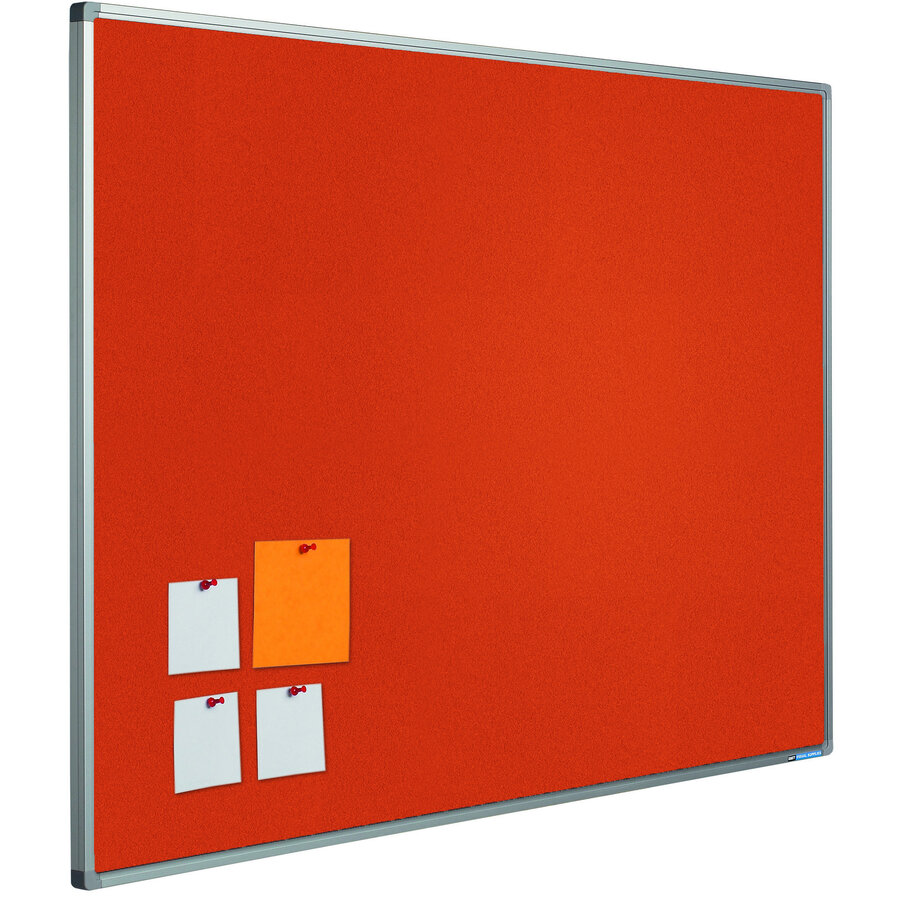 Prikbord Bulletin: oranje-2211 met 16 mm. Softline profiel. Incl. montage set-1