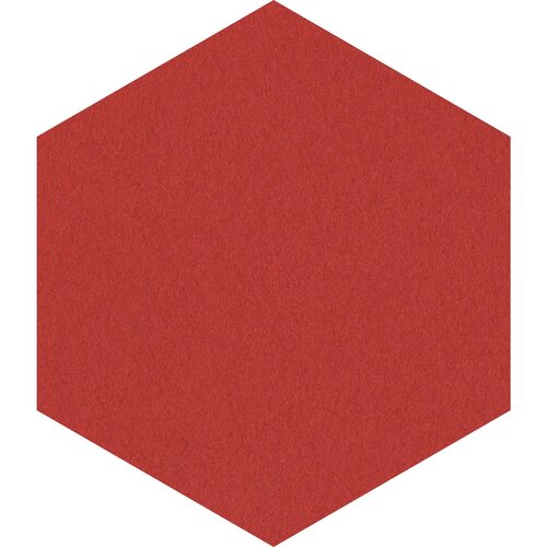 Prikbord Bulletin zeshoekig: kleur 2210-rood 