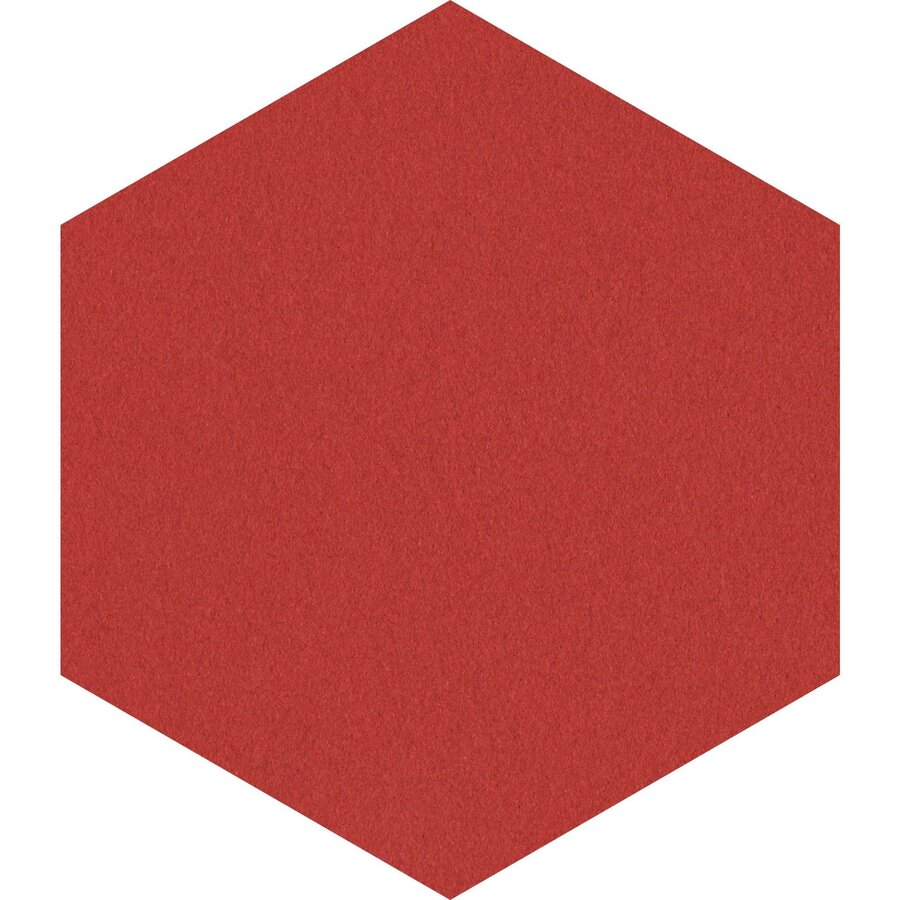 Prikbord Bulletin zeshoekig, afmeting 60 x 52 (b x h) cm kleur rood-2210-1