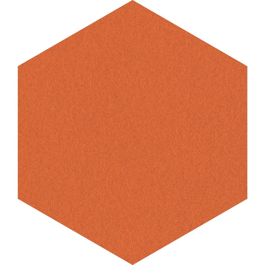 Prikbord Bulletin zeshoekig, afmeting 60 x 52 (b x h) cm kleur oranje-2211-1