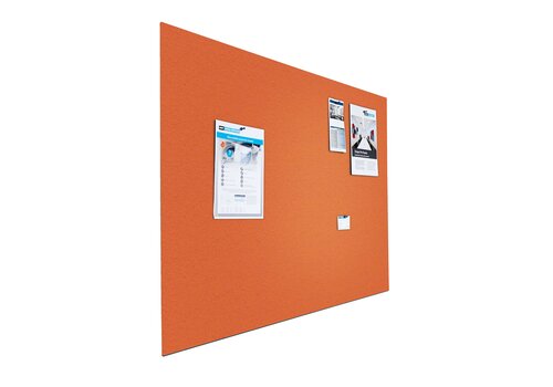 Prikbord Bulletin frameloos, kleur 2211-oranje 