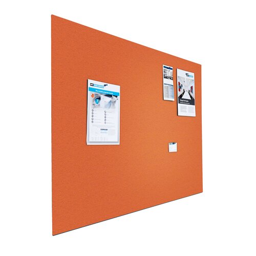 Prikbord Bulletin frameloos, kleur 2211-oranje 