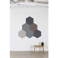 thumb-Prikbord Bulletin zeshoekig, afmeting 60 x 52 (b x h) cm kleur blauw-2214-2