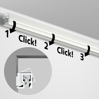 thumb-Contour Rail RAL 9016 overschilderbaar lengte 3 meter-7