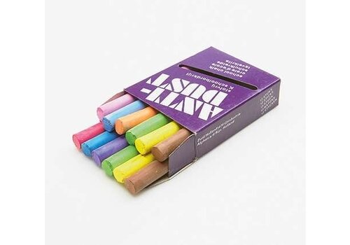12 stuks gekleurde anti-stof krijtjes 