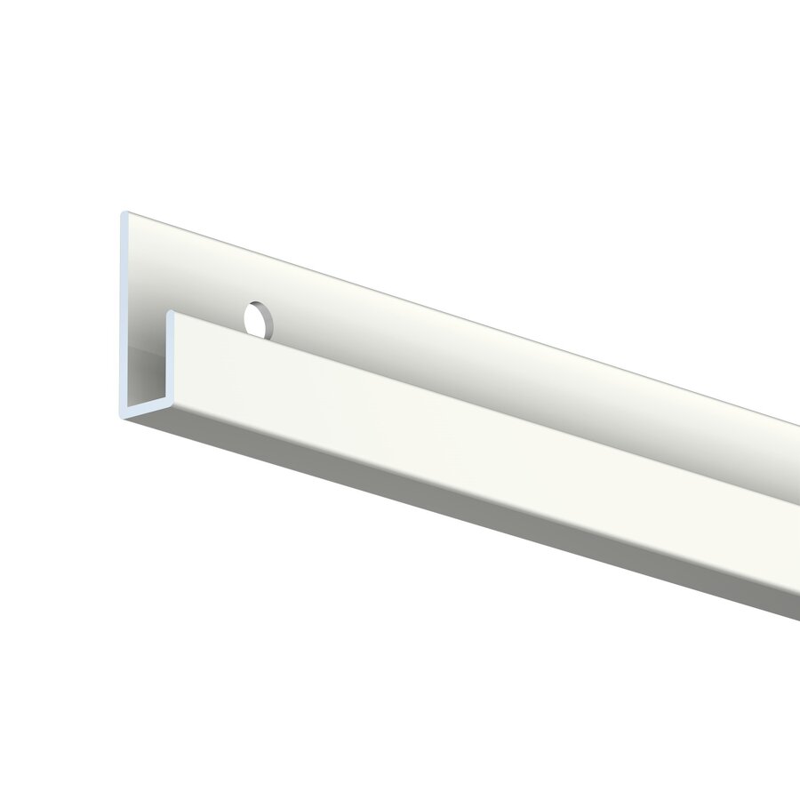 Artiteq Classic Rail wit-RAL 9010, schilderij ophangsysteem voor aan de galerie wand. Draagkracht 20kg/m, 5 lengtes van 2 meter.-2