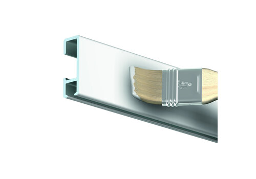 Click Rail wit-primer RAL 9016 | 10 meter 