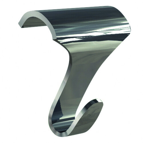 Gallery haak -nikkel- voor kantlat van 20 mm. 