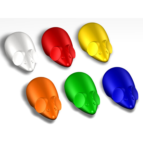 Picture Mouse zes magneten in kleur 