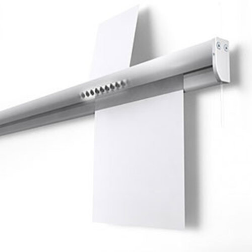 Knikkerrail wit, 2 stuks van 200 cm. 