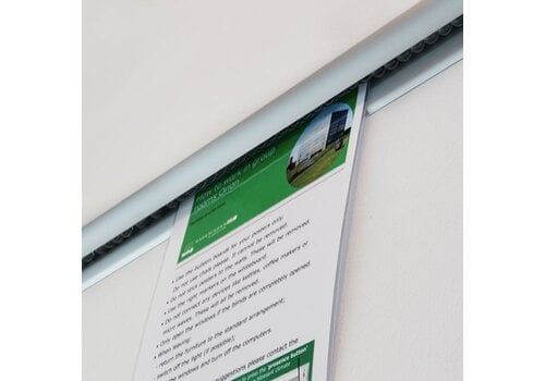Knikkerrail alu, 2 stuks van 200 cm. 