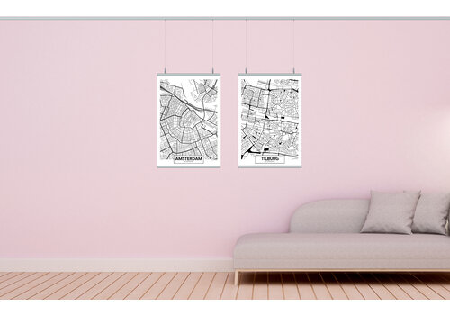 Poster ophangset, breedte 50 cm. 