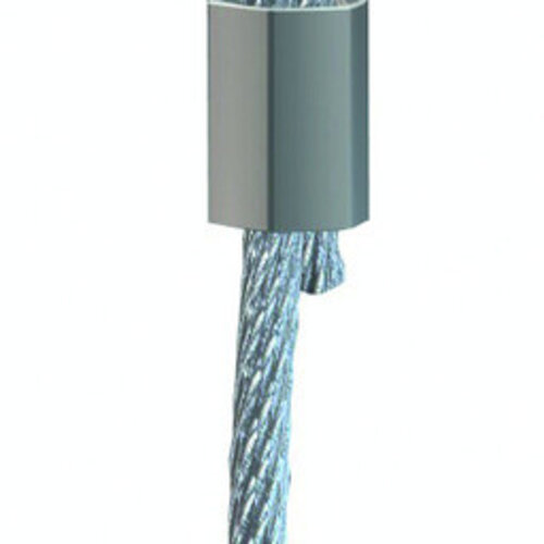 Staaldraad met lus | oog | 250 cm. 