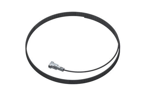 Staaldr. 1 mm. zwart met Twister, 200 cm. 