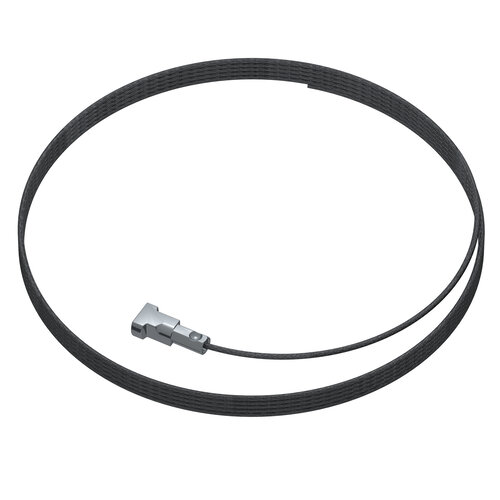 Staaldraad 1 mm. zwart met Twister, 200 cm. 