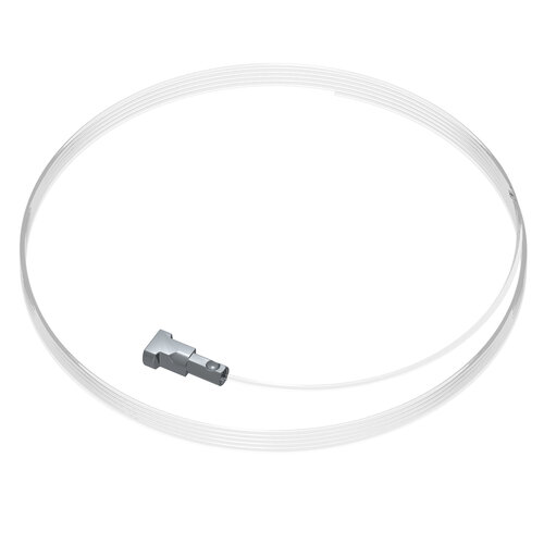 Staaldr. 1 mm. blank met Twister, 300 cm. 