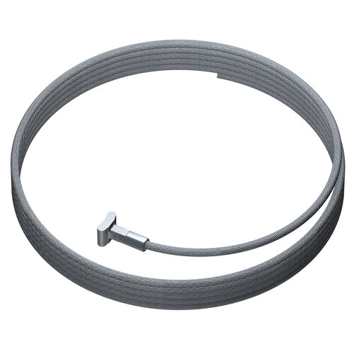 Staaldraad met Solid Slider | 200 cm. 