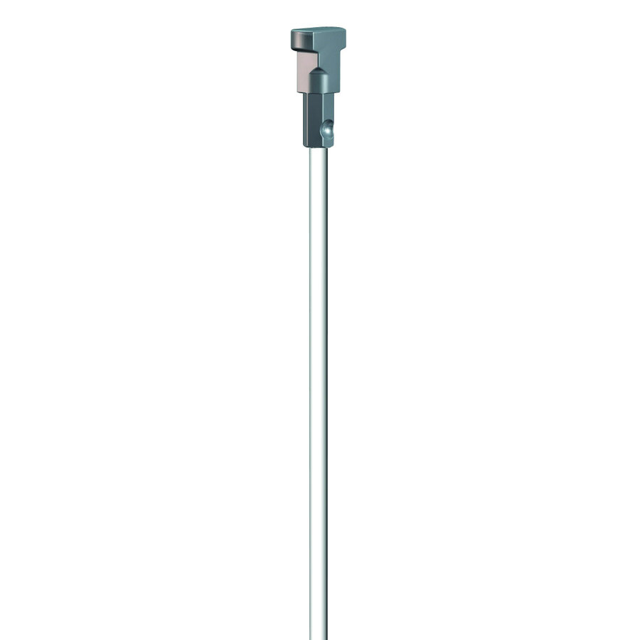 Artiteq 2 mm. wit stalen stang met Twister, lengte 100 cm.-1