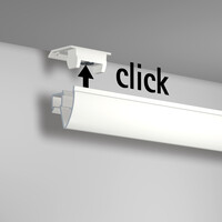 thumb-Artiteq Up Rail wit-RAL 9016 primer: Schilderij Ophangsysteem voor aan het plafond, 5 lengtes van 3 meter.-5