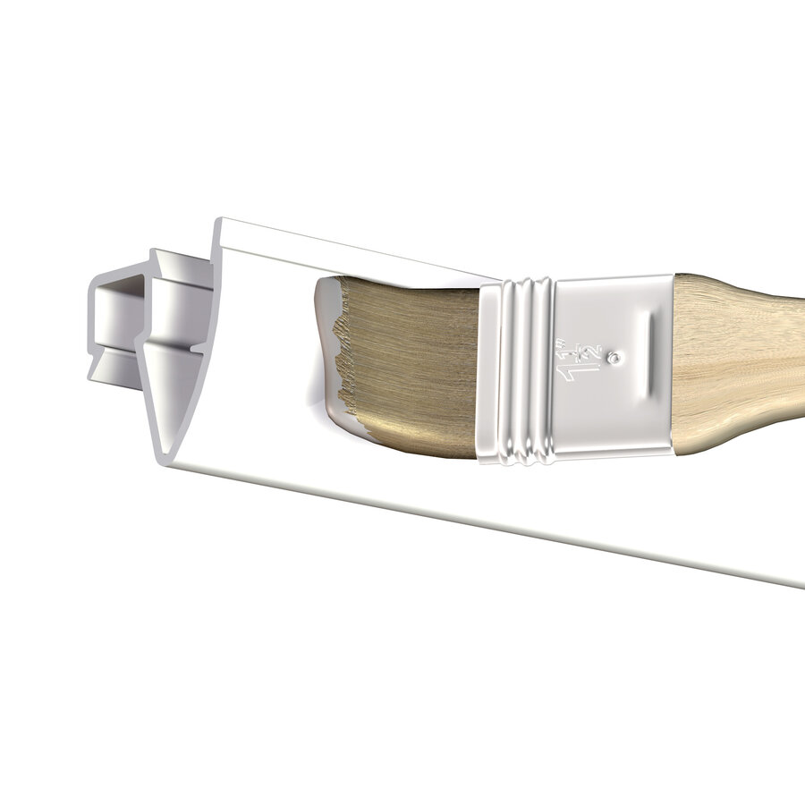 Artiteq Up Rail wit-RAL 9016 primer, Schilderij Ophangsysteem voor aan het plafond, 5 lengtes van 2 meter.-2