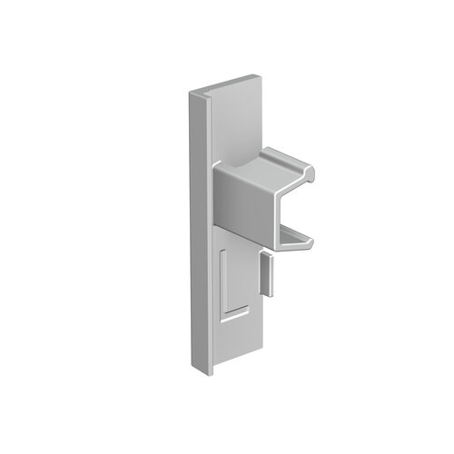 Info Rail aluminium, eindkap grijs (set L + R) 