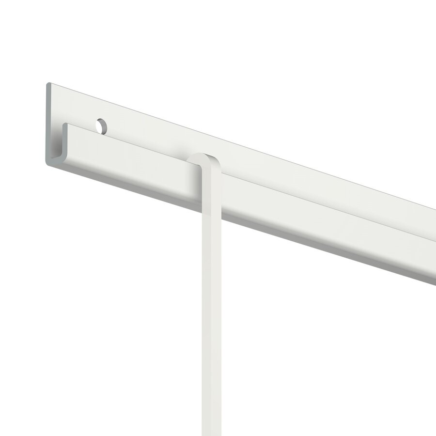 Artiteq Classic Rail+ 4 mm. witte stang met S-knik, max. 20 kg, lengte 250 cm-2