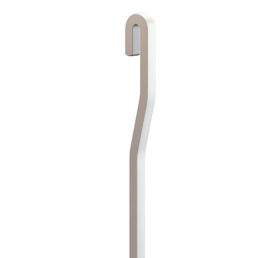 Artiteq Classic Rail+ 4 mm. witte stang met S-knik, max. 20 kg, lengte 250 cm-1