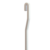 thumb-Artiteq Classic Rail+ 4 mm. witte stang met S-knik, max. 20 kg, lengte 100 cm-1