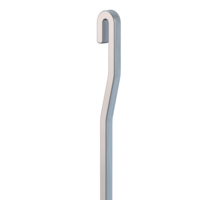 thumb-Artiteq Classic Rail+ 4 mm. alu. stang met S-knik, max 20 kg, lengte 200 cm.-1