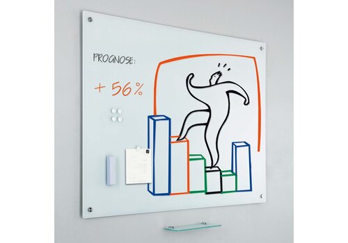 Glass2write wit bord magn. 45 x 60 cm. 