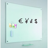 thumb-Stijlvol glasbord van wit gehard veiligheidsglas, 90 x 120 cm-2