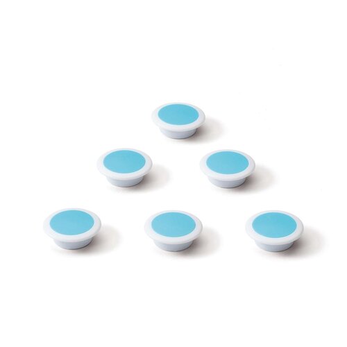 Blauwe memo magneten glasbord 