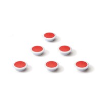 thumb-Gele sterke memo magneten speciaal voor glasbord,  6 stuks.-3