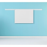 Whiteboard wit emailstaal met PartnerLine profiel afm. 90 x 120 cm.