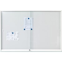 thumb-Binnenvitrine wit met plexiglazen schuifdeuren, 67 x 97 cm.-2