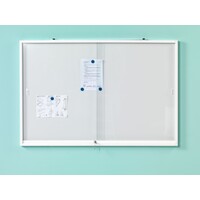 thumb-Binnenvitrine wit met plexiglazen schuifdeuren, 67 x 127 cm.-1