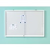 Smit-Visual Binnenvitrine wit met schuifdeuren van veiligheidsglas, 100 x 150 cm.