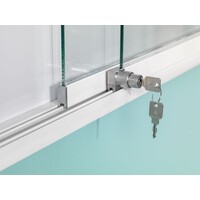 thumb-Binnenvitrine wit met schuifdeuren van veiligheidsglas, 100 x 150 cm.-5