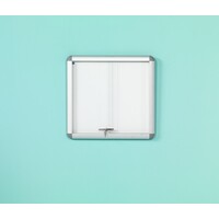 thumb-Binnen-, buiten alu vitrine Rondo achterwand magnetisch met veiligheidsglas en slot, 60 x 45 cm-4