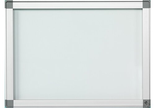 Buiten vitrine wit, draaideur, 4 x A4 