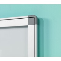 thumb-Binnen-, buiten wit vitrine Recto achterwand magnetisch met veiligheidsglas en slot, 60 x 85 cm-4