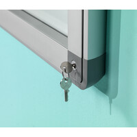thumb-Binnen-, buiten wit vitrine Recto achterwand magnetisch met veiligheidsglas en slot, 60 x 85 cm-2