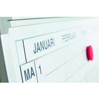 thumb-Whiteboard met planbord voor een geheel jaar met magnetische dag en maand stroken.-2