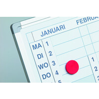 thumb-Whiteboard met planbord voor een geheel jaar met magnetische dag en maand stroken.-3