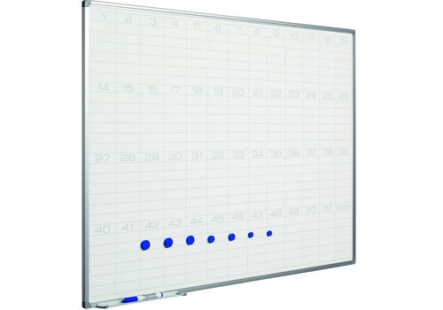 Planbord jaar-53 weken-5 velden per week 