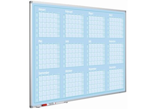 Planbord jaar-12 maanden met dagen 