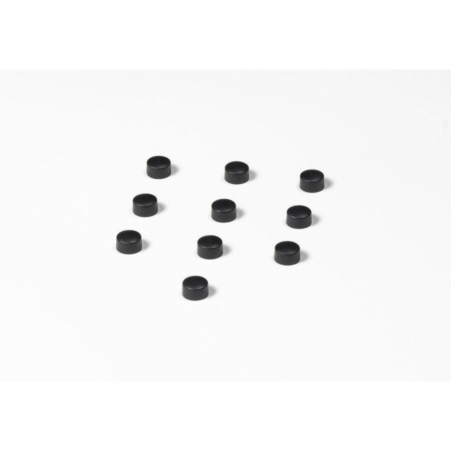 Ronde zwarte memo magneten met een diameter van 10 mm. | 10 stuks-1
