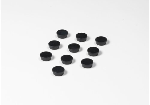 Ronde zwarte memo magneten, 20 mm. 
