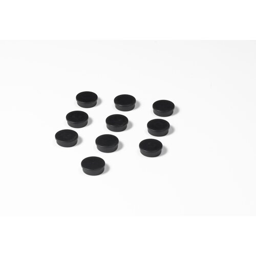 Ronde zwarte memo magneten, 25 mm. 